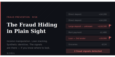 The Fraud Hiding in Plain Sight: How Cash Flow Data Catches What Credit Scores Miss